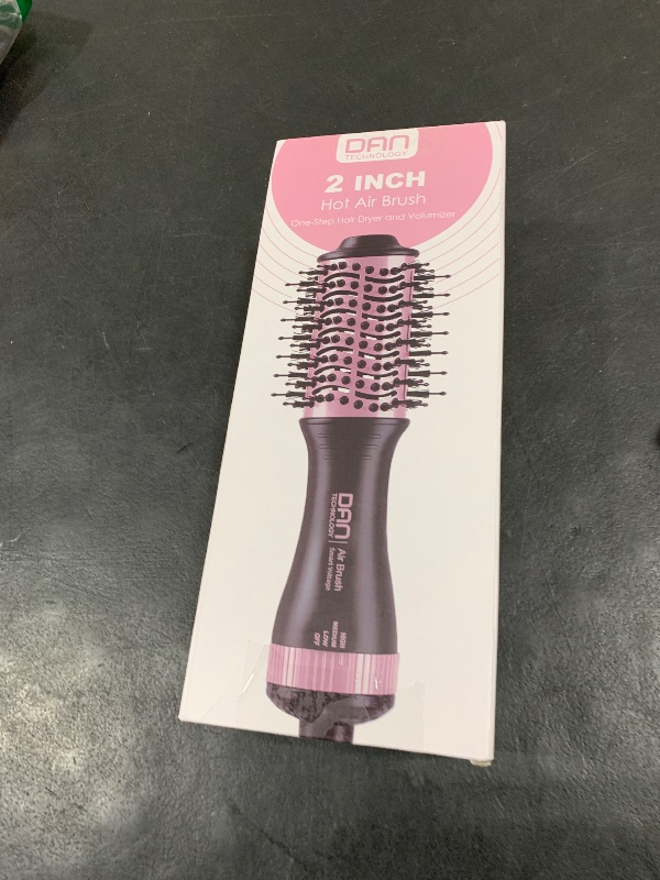 Photo 1 of DAN Dual Voltage Hair Dryer Brush, Auto Dual Voltage 110V-120V/220V-240V Travel Hair Dryer Brush,Small Hot Air Brush with Multifunctional Conversion Plug,4 in 1 Blow Dryer Brush and Styler Volumizer