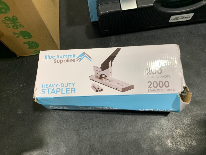 Photo 1 of Blue Summit Supplies Heavy Duty Stapler, 200 Sheet Capacity, 2000 Staples Included, Tan