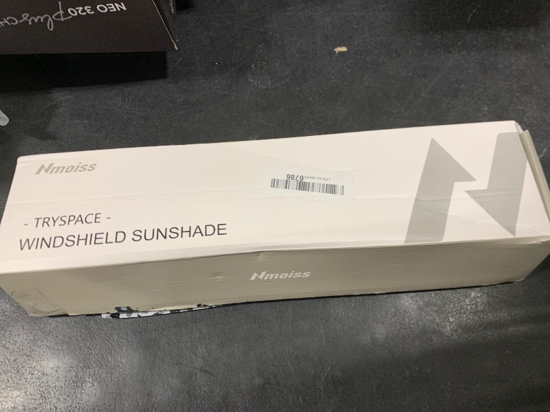 Photo 1 of [2025 Upgrade] Nmoiss Windshield Sun Shade Umbrella - [Vinyl Coating Heat Shield] Protect Car from Sun Rays & Heat Damage Keep Cool and Protect Interior, Spring Structure Edge Medium (56" L x 31" W)