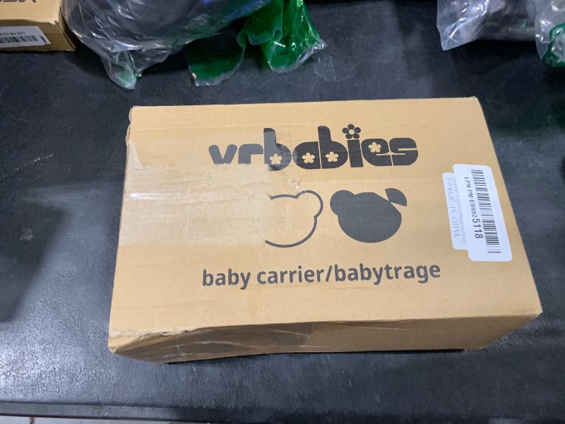 Photo 1 of vrbabies Baby Wraps Carrier Newborn to Toddler, Kangaroo Baby Easy Wearing Wrap, Adjustable Soft Baby Holder Front Chest Sling Carriers Perfect Baby Infant Essentials Gifts (Striped Grey, Cotton)