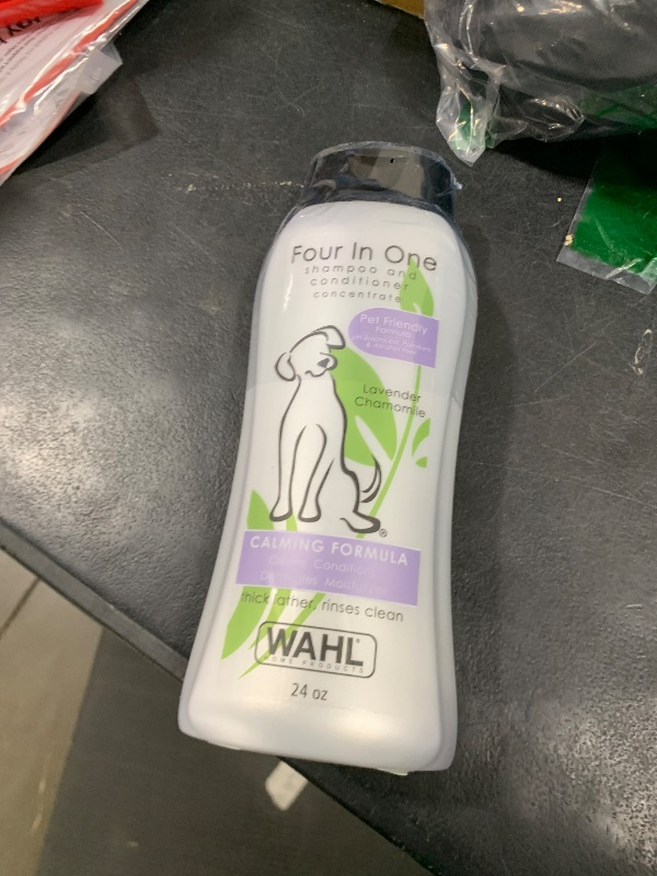 Photo 1 of Wahl USA 4-in-1 Calming Pet Shampoo for Dogs – Cleans, Conditions, Detangles, & Moisturizes with Lavender Chamomile - Pet Friendly Formula - 24 Oz - Model 820000A