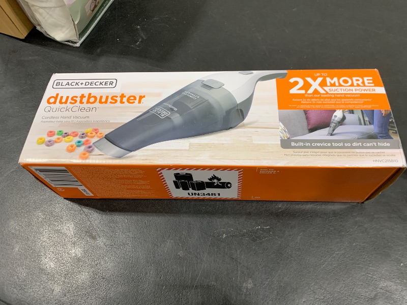 Photo 1 of BLACK+DECKER dustbuster QuickClean Cordless Handheld Vacuum (HNVC215B10)