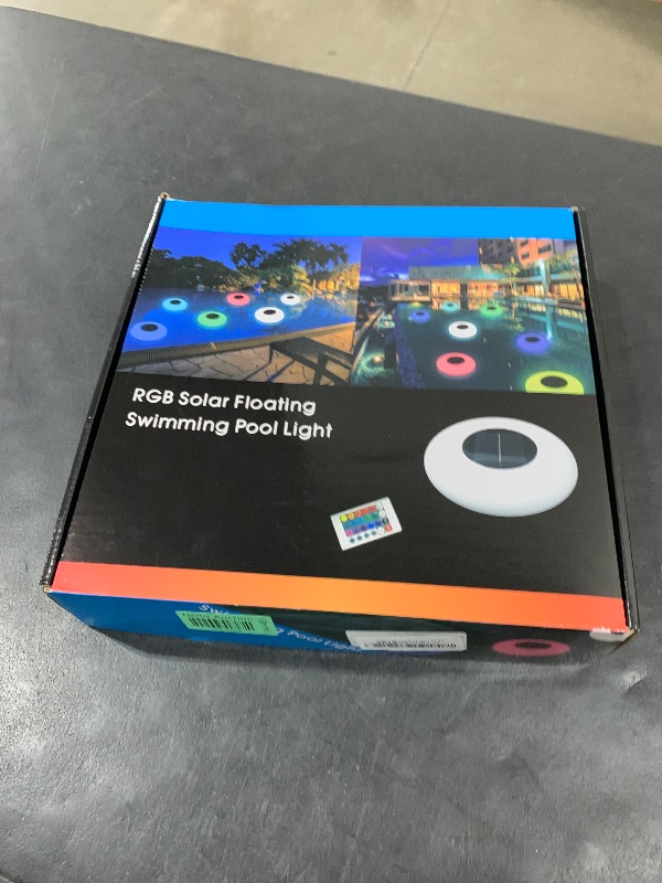 Photo 1 of Blibly Solar LED Lights Inflatable,Swimming Pool Light Solar Floating Light Floating Pool Lights with Multi-Color LED Waterproof for Outdoor Garden (L) 1pc
