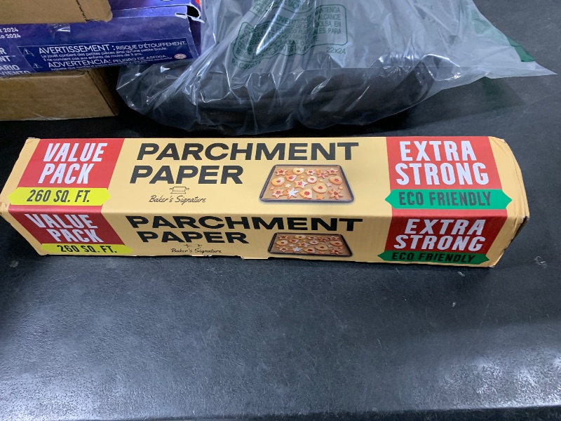 Photo 1 of 260 Sq.Ft Unbleached Parchment Paper for Baking – Roll with Cutter, Heavy Duty Non-Stick Brown Parchment for Baking, Cooking, Grilling, Steaming and Air Fryer, 15in x 210ft by Baker’s Signature