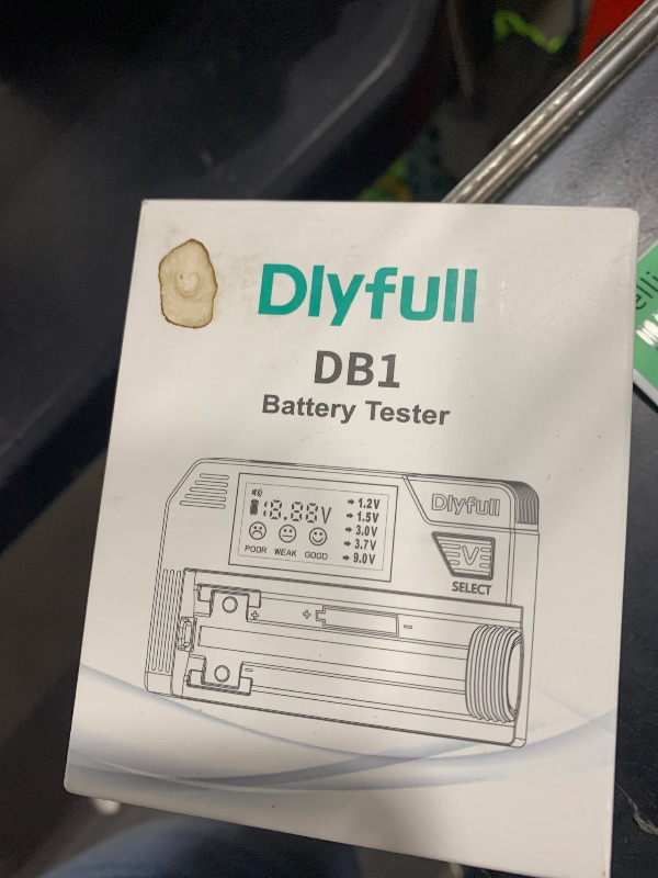 Photo 1 of Universal Battery Tester, Dlypow Small Digital Battery Checker with LCD Display for Household Batteries AA AAA C D 9V 18650 CR123A LR44 CR2032 CR2 CRV3 1.5V/3V Button Cell Batteries, Cable Included