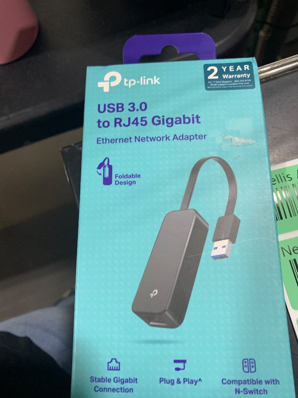 Photo 1 of TP-Link USB to Ethernet Adapter (UE306), Supports Nintendo Switch, Foldable USB 3.0 to Gigabit Ethernet LAN Network Adapter, Supports Windows, Linux, Apple MacBook OS 10.11 - 12(Driver Required)