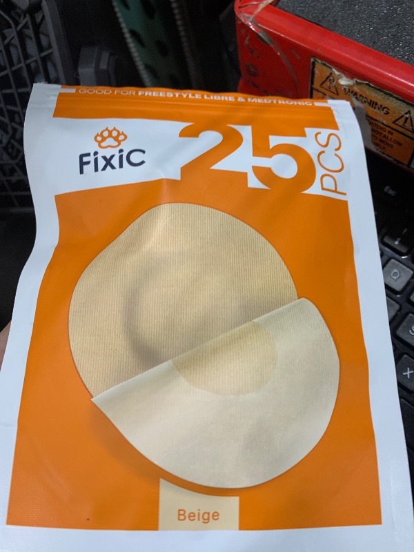 Photo 1 of Fixic Freestyle Adhesive Patch 25 PCS – Good for Libre 1, 2, 3 & Plus – Enlite – Guardian – NO Glue in The Center of The Patch – Pre-Cut Back Paper – Long Fixation for Your Sensor! (Tan)
