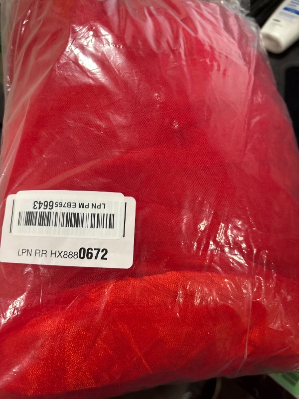 Photo 1 of High Low Tulle Skirt Lace up Wedding Party Prom Cocktail Mesh Long Tulle Skirt for Women Red One Size