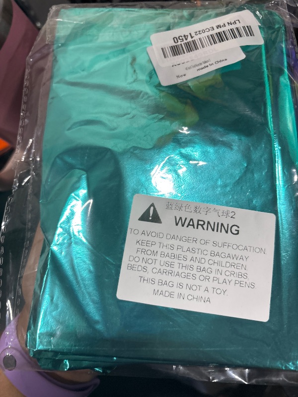 Photo 1 of TONIFUL 40 Inch Large Teal Blue Number Balloons, Giant Jumbo Helium Foil Mylar Big Turquoise Number 2 Digital Two Balloons for Birthday Party Anniversary Wedding Decorations