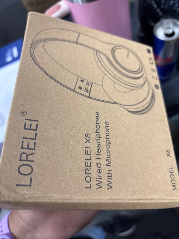 Photo 1 of LORELEI X8 Over-Ear Wired Headphones with Microphone with 1.45m-Tangle-Free Nylon Line&3.5mm Plug,Lightweight Foldable & Portable Headphones for Smartphone,Tablet,Computer,Mp3/4?Pearl Pink?