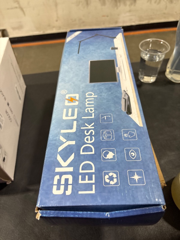 Photo 1 of SKYLEO Led Desk Lamp - 31.5" Desk Light - 5 Color Modes X 11 Brightness Levels - Adjustable Swing Arm - Timmer & Memory Function - 12W Study Lamp - White