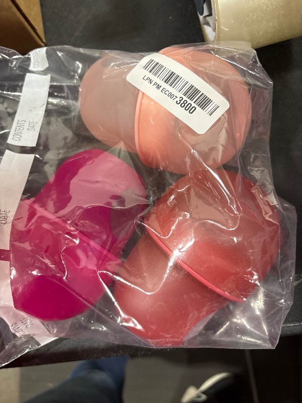 Photo 1 of Boon Nursh Reusable Silicone Pouch Baby Bottles - Slow Flow Nipple - Silicone Baby Bottle Pouch and Nipple - Baby Feeding Essentials - Pink - 0-3 Months - 3 Count - 4 Ounce