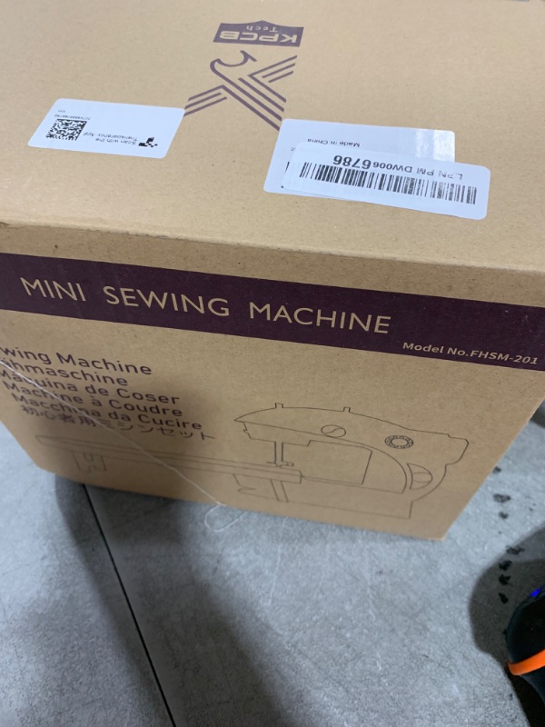 Photo 1 of KPCB Tech Sewing Machine for Beginners [Full Set] with Finger Guard and Fabric Bundles - Mini Sewing Machine with Sewing Kits, Foot Pedal, US Adapter and Extension Table