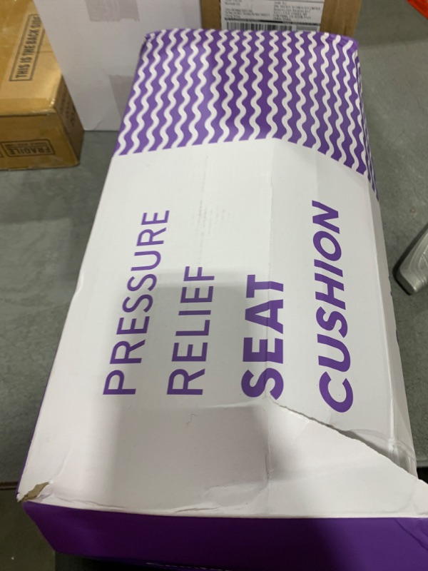 Photo 1 of C CUSHION LAB Patented Pressure Relief Seat Cushion for Long Sitting Hours on Office/Home Chair, Car, Wheelchair - Extra-Dense Memory Foam for Hip, Tailbone, Coccyx, Sciatica - Light Grey