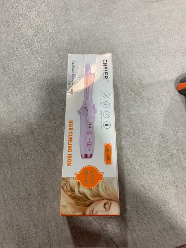 Photo 1 of Cordless Curling Iron Rechargeable,USB Rechargeable 4000 mAh Cordless Hair Curler,3 Temp Setting Mini Travel Battery Powered Curling Iron,2 in 1 Hair Straightener and Curler