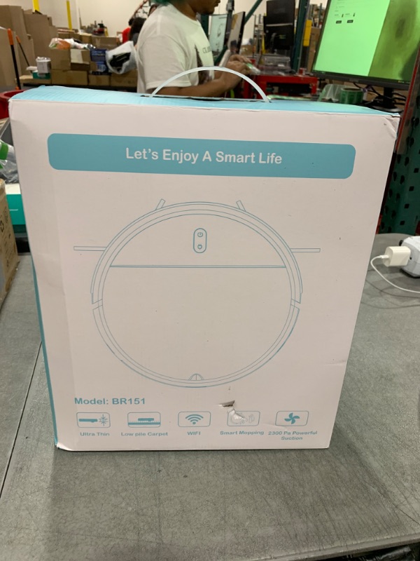 Photo 1 of Robot Vacuum and Mop, 2 in 1 Robotic Vacuum Cleaner with Schedule, App/Voice, Slim Mopping Vacuum Robot with Watertank and Dustbin, Self-Charging, Easy of Use, Ideal for Hard Floor, Pet Hair, Carpet