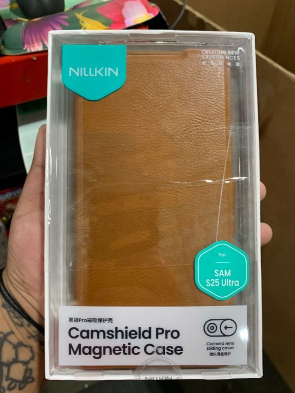 Photo 1 of Nillkin for Samsung Galaxy S25 Ultra Wallet Case with Camera Cover, [Lens Protection] Premium Leather Slim Protective Shockproof Hard Cover Flip Phone Case for Galaxy S25 Ultra 6.9'' Brown