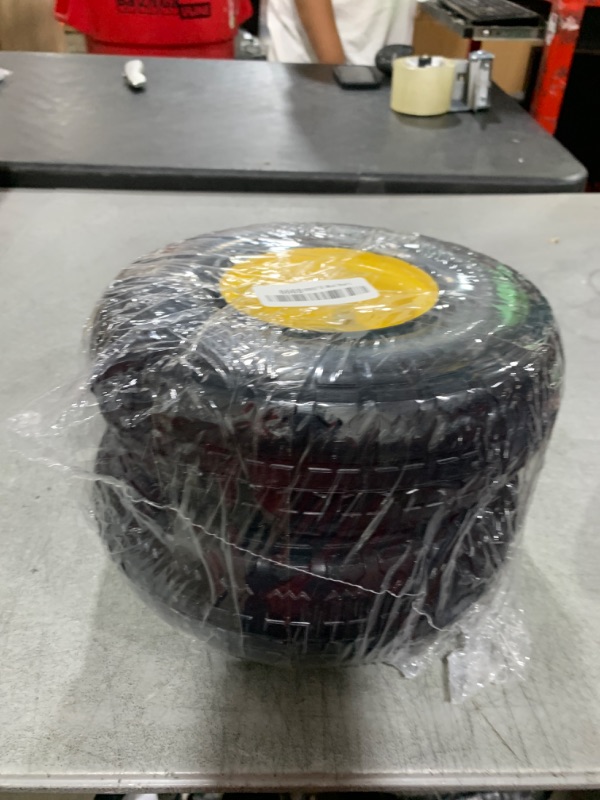 Photo 1 of (2-Pack) 10-Inch Solid Rubber Tire Wheels - Replacement 4.10/3.50-4" Tires and Wheels Flat Free with 5/8" Axle Bore Hole Bearings, 2.17" Offset Hub -Perfect for Hand Truck, Wheelbarrow, Gorilla Carts