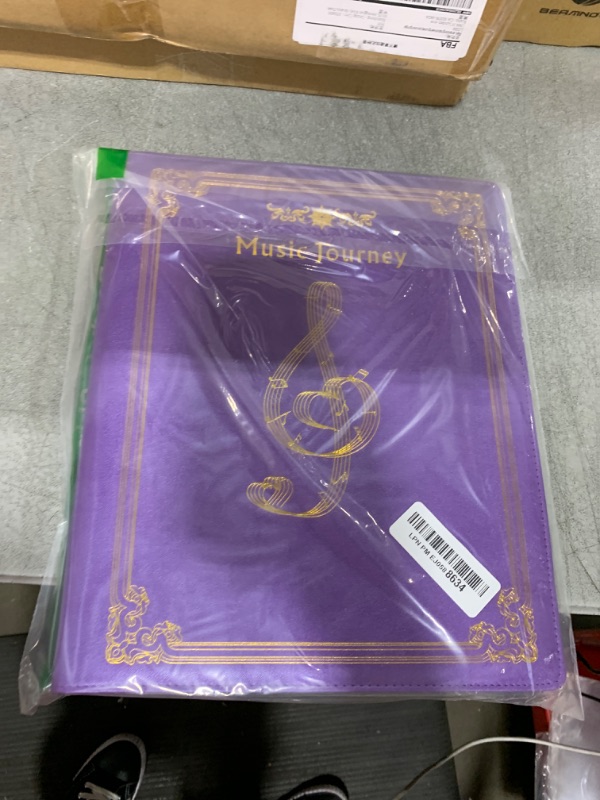 Photo 1 of Sheet Music Folder, Choir Holder, Sheet Music Organizer, Sheet Music Binder, for Choir Singer, Stage Performance Letter Size Music Binder 40 Pages Capacity Writable Choir Folder (Purple)