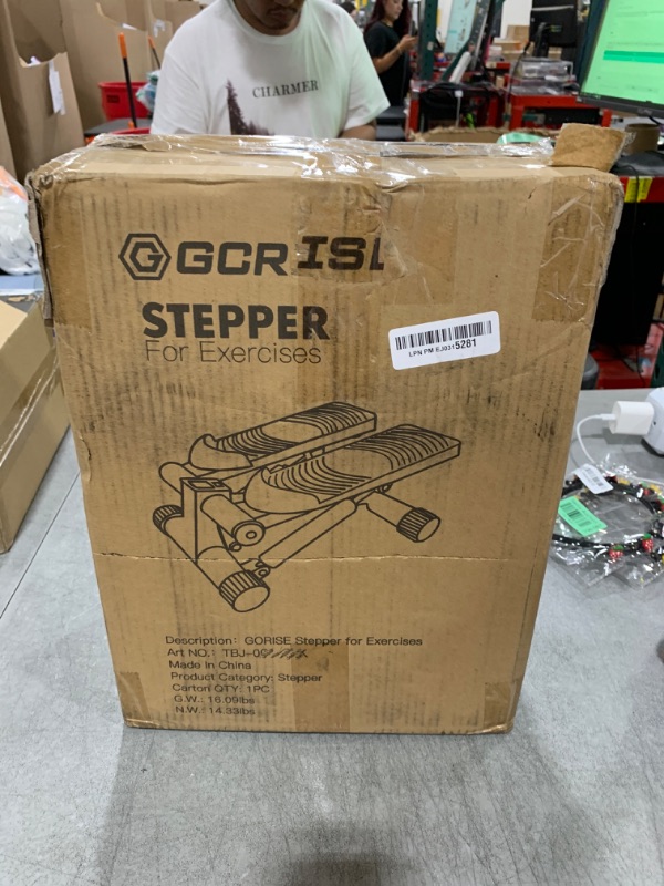 Photo 1 of GORISE Steppers for Exercise at Home,Adjustable Height Stair Stepper with Resistance Bands, Portable Stair Steppers Workout Machine, Mini Stepper Exercise Equipment with LCD Monitor (Carbon Grey
