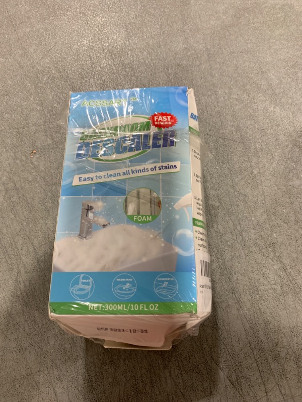 Photo 1 of Acssart Foaming Bathroom Cleaner Spray – 300ml All Purpose Foam Spray for Glass, Tiles & Fixtures, Includes Cleaning Brush & Cloth, Bathroom Descaler & Stain Cleaner 