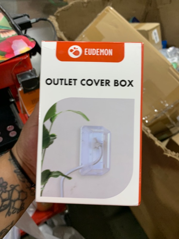 Photo 1 of EUDEMON Baby Safety Electrical Outlet Cover Box Childproof Large Plug Cover for Babyproofing Outlets Easy to Install & Use (1 Pack,Transparent)
