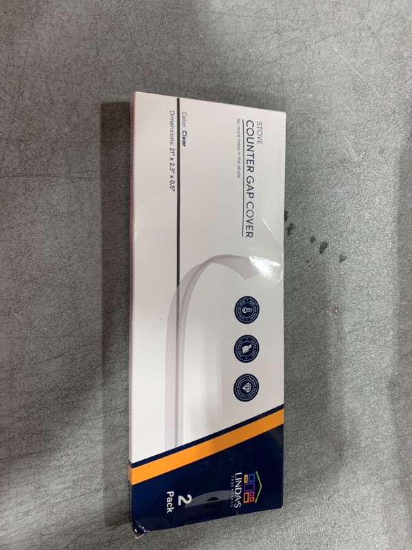 Photo 1 of Linda's Essentials Silicone Stove Gap Covers (2 Pack), Heat Resistant Oven Gap Filler Seals Gaps Between Stovetop and Counter, Easy to Clean Stove Gap Guard (21 Inches, Clear)