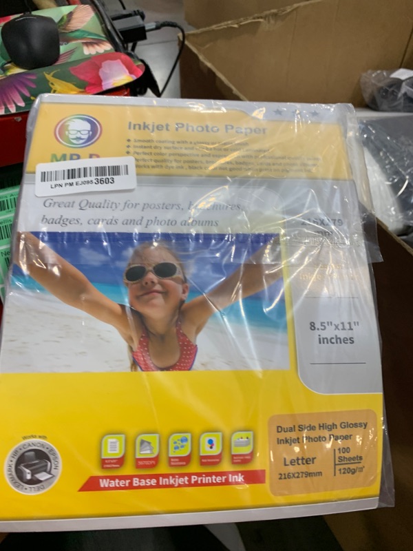 Photo 1 of MR.R Double Side Glossy Coated Inkjet Photo Paper,8.5"x11" 100Sheets per pack,32lb-120gsm
