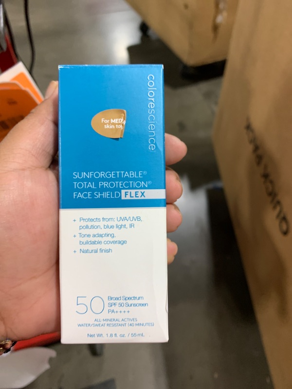 Photo 1 of Colorescience Total Protection Face Shield Flex SPF 50, Zinc Oxide Formula, Medium, 1.8 fl. oz.