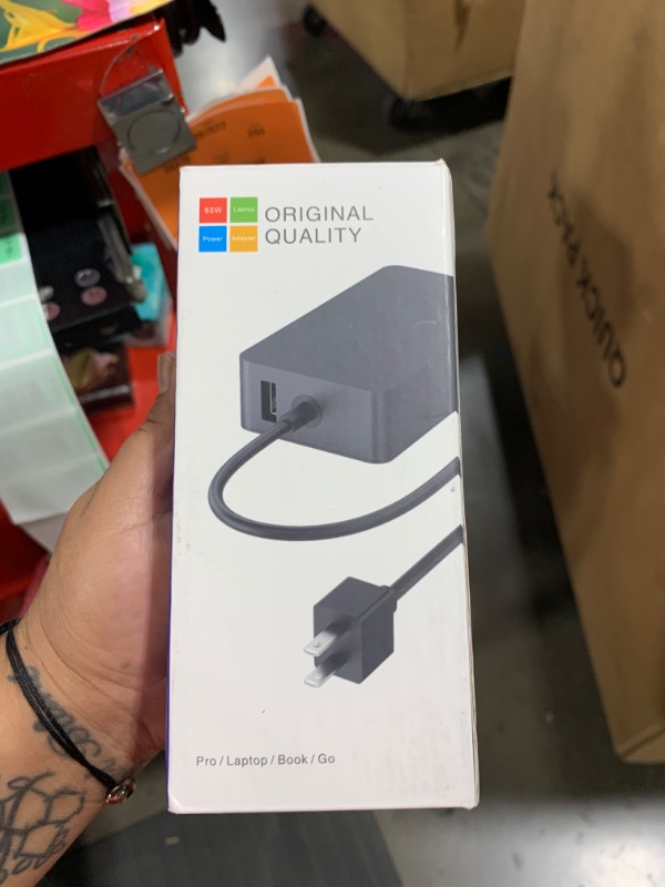 Photo 1 of 65W Surface Pro Laptop Charger for Microsoft Surface Pro 10, 9, 8, 7+, 7, 6, 5, 4, 3, X, Windows Surface Laptop 6, 5, 4, 3, 2, 1, Surface Go Tablet, Surface Book 3, 2, 1, Support 44W, 36W, LED, 10FT