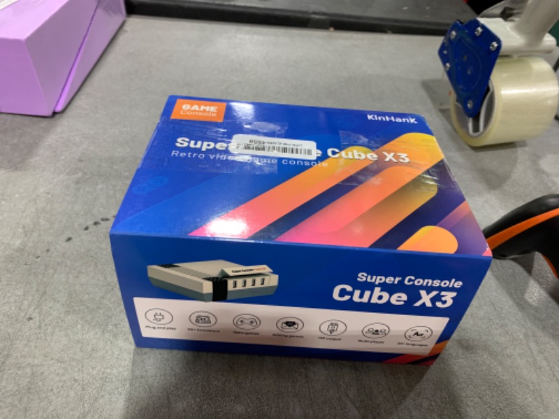Photo 1 of Kinhank Super Console Cube X3 Retro Game Consoles Built-in 65000+ Games, Android 9.0/Emuelec 4.6/CoreE System, S905X3 Chip, 8K UHD Output,2.4G/5G, Emulator Console Compatible with Most Emulators