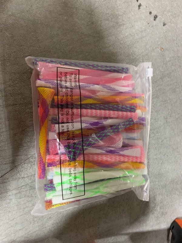Photo 1 of Leitee 60 Pcs Cat Spring Toys Kitten Colorful Fun Tubes Indoor Interactive Cat Tube Plastic Coil for Pet Hunt Scratching, Random Colors