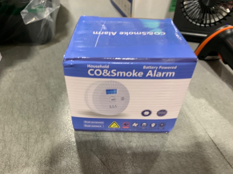 Photo 1 of 3 Packs  And Carbon Monoxide Detector Powered by Battery,Portable Smoke Detector Carbon Monoxide Detector Combo with Large LCD Display, Fire Alarm Smoke Detector for Home,Kitchen