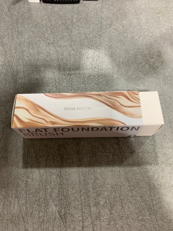 Photo 1 of DUcare Foundation Brush,Flat Top Kabuki Brush Synthetic Professional Makeup Brush Liquid Blending Mineral Powder Buffing Stippling Makeup Tools, Rose Golden/White