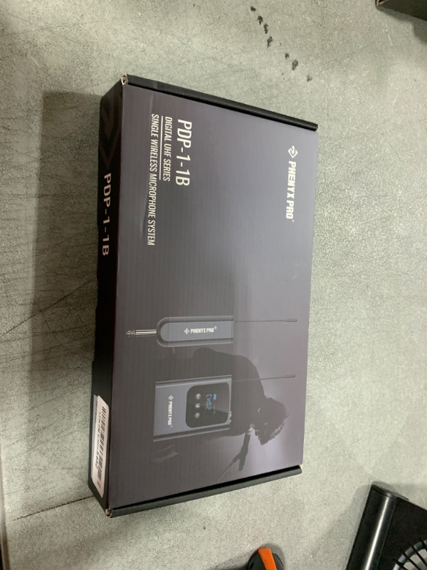 Photo 1 of Phenyx Pro Single Digital Wireless Microphone System, w/Mini Receiver, Bodypack Transmitter,15 Channels in 900MHz UHF Band, Headset/Lapel Microphone for Karaoke, Singer, Church, Wedding (PDP-1-1B)