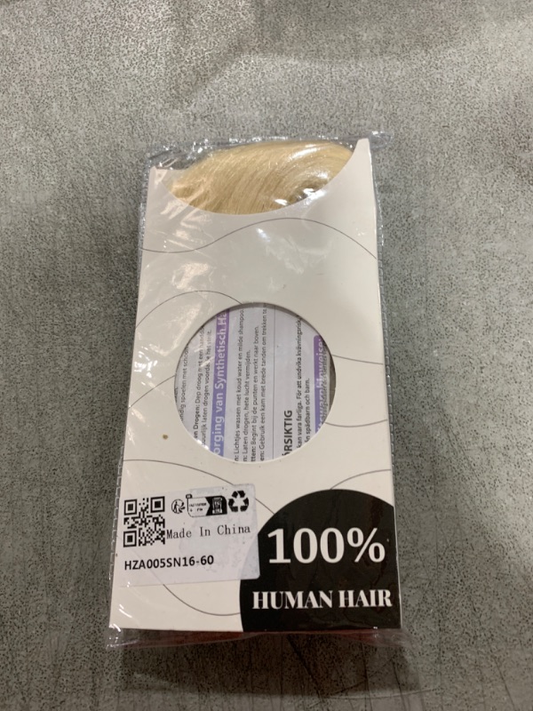 Photo 1 of Halo Hair Extensions Real Human Hair,Prokyvity Halo Hair Extension 100% Human Hair,Thicker Human Hair Halo Extensions,60 Platinum Blonde 16inch/80g