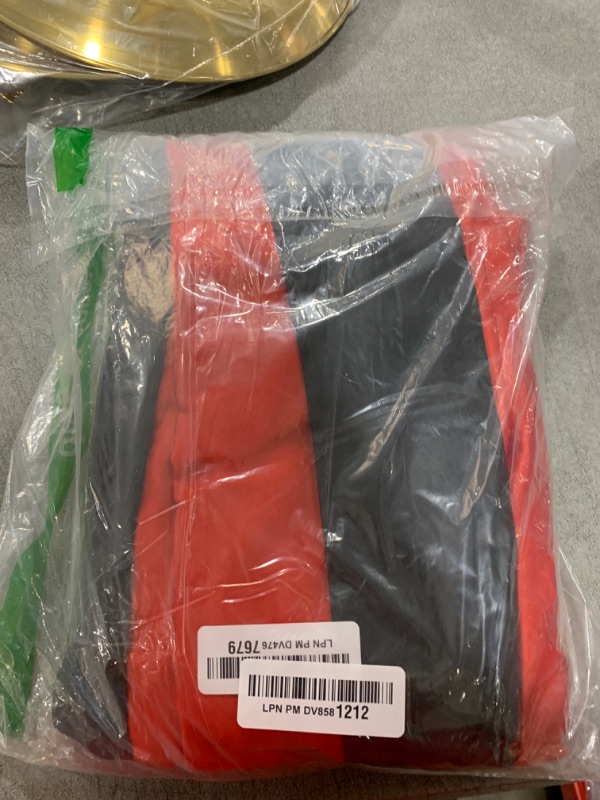 Photo 1 of Colorful House Men Racer Costume Adult Race Car Driver Halloween Costume Outfit One Piece Racing Suit(Large,Black&Red)