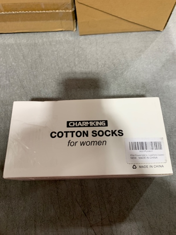 Photo 1 of CHARMKING 8 Pairs Women's Non-Slip Ankle Socks - Cotton No Show, Low Cut Casual (Black+White+Grey)