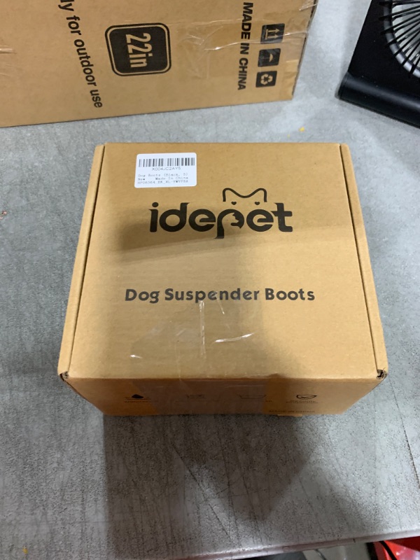 Photo 1 of Idepet Dog Suspender Boots, Anti-Slip & Fall Waterproof Tall Dog Shoes Boots Legging for Small Medium Dog, Adjustable Suspender Boots for Winter Snow Rain Hiking Paws Protector 5