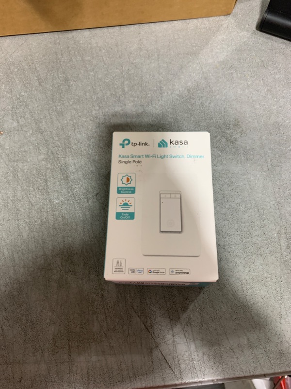 Photo 1 of Kasa Smart Dimmer Switch HS220, Single Pole, Needs Neutral Wire, 2.4GHz Wi-Fi Light Switch Works with Alexa and Google Home, UL Certified, No Hub Required, 1 Pack