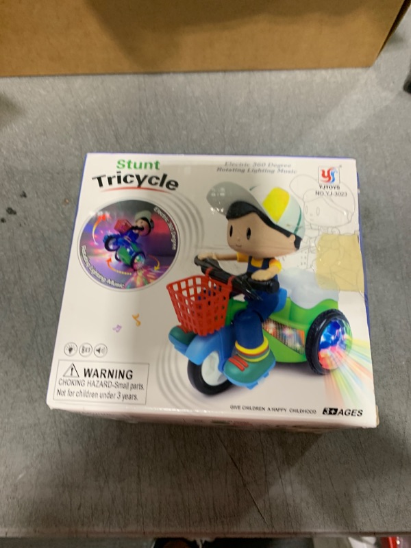Photo 1 of Tipmant Baby Toddler Electric Tricycle Toy Cartoon Motorcycle Vehicle Stunt Performance, Music, Luminous Lights, Kids Birthday Gifts (Boy)