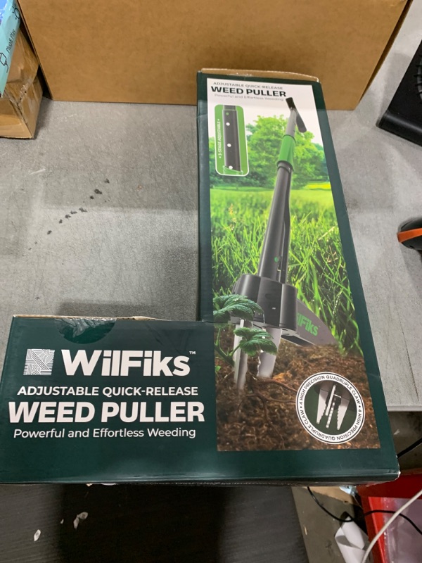 Photo 1 of Puller Tool with Long Adjustable Handle (36", 40", & 45"), Quick-Release Weed Ejector Mechanism, Lightweight Aluminum Stand-Up Heavy Duty Weed Remover, 4-Claw Head & Foot Pedal for Easy Weeding