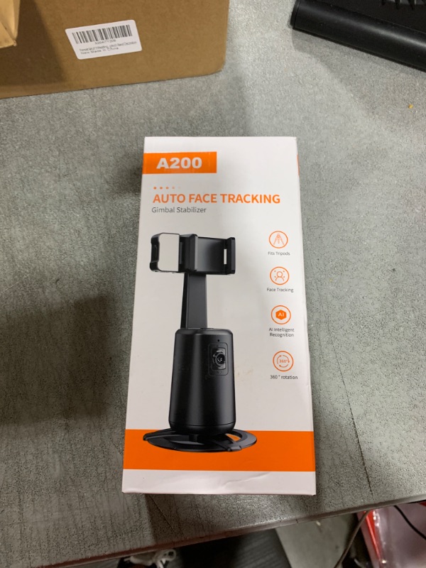 Photo 1 of Auto Face Tracking Tripod 360° Rotating Cell Phone Photo and Video Kits Stand, No App, Camera Stand with Remote and Gesture Control, Rechargeable Smart Shooting Stand for Live Recording Tiktok?Black?