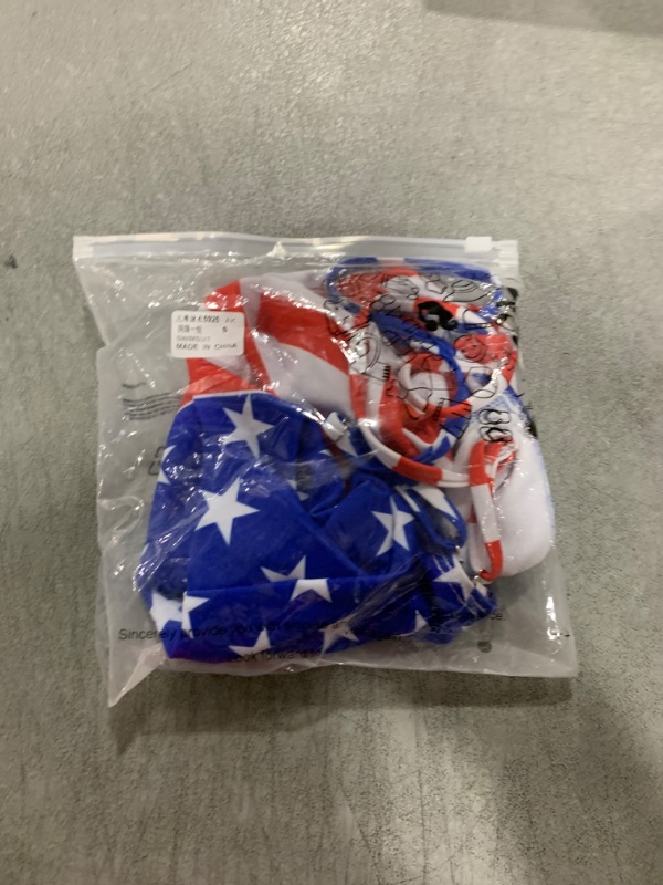 Photo 1 of Girls One Piece Swimsuits Bathing Suits Kids Beach Sport Halter Swimwear Quick Dry UPF 50 American Flag 8-9 Years