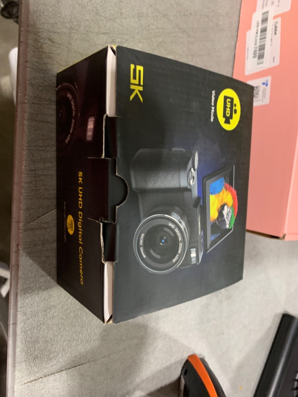 Photo 1 of 5K Digital Camera for Photography 64MP Auto-Focus Vlogging Camera for YouTube 3" 180° Flip Screen Compact Travel 18X Digital Zoom, Anti-Shake 2 Batteries & 32GB TF Card