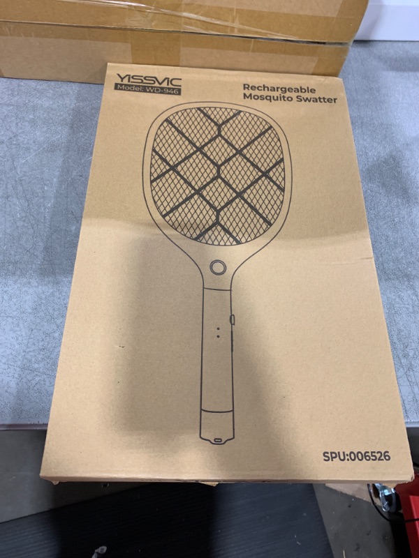 Photo 1 of YISSVIC Electric Fly Swatter Bug Zapper Racket 4000V Rechargeable Mosquito Killer with LED Light for Indoor Home Office Backyard Patio Camping
