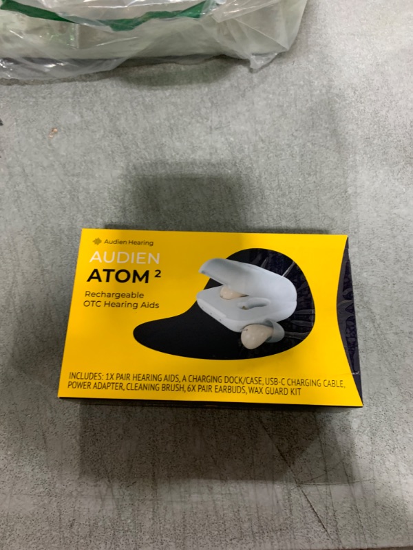 Photo 1 of Audien ATOM 2 Wireless Rechargeable OTC Hearing Aid, Premium Comfort Design and Nearly Invisible