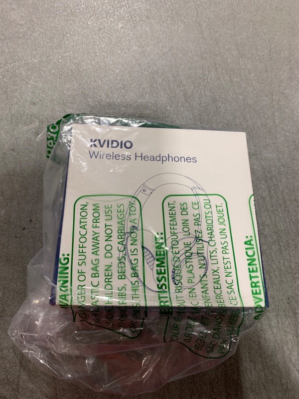 Photo 1 of KVIDIO Bluetooth Headphones Over Ear, 65 Hours Playtime Wireless Headphones with Microphone, Foldable Lightweight Headset with Deep Bass, HiFi Stereo Sound for Travel Work Cellphone