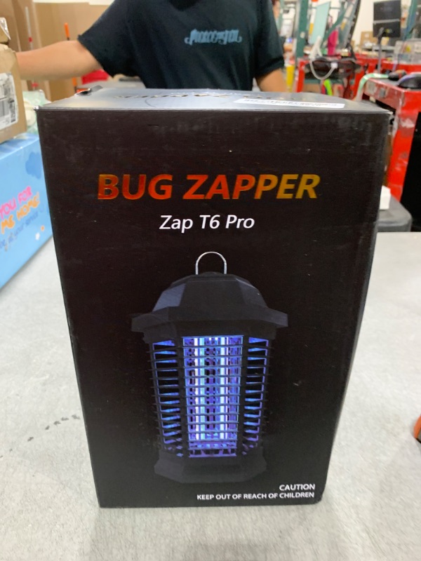 Photo 1 of GOOTOP Bug Zapper Outdoor, Mosquito Zapper, Electric Fly Zapper, Mosquito Killer, Fly Traps, 3 Prong Plug, Flying Insects Zapper Indoor Outdoor 90-130V, 4200V, ABS Plastic Outer (Black)