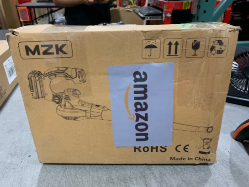 Photo 1 of MZK Cordless Leaf Blower,20V Battery Powered Leaf Blower for Lawn Care, Electric Lightweight Mini Hand Blower(Battery & Charger Included)